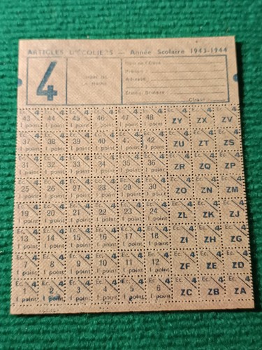Ticket rationnement articles - rationnement,
