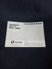 Livret Piece Iseki Shindaiwa Yb601 701