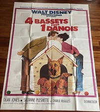 4 bassets pour 1 danois Disney Affiche French Poster Original 2 Panels 160x240cm