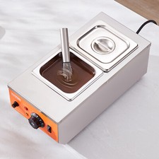 VEVOR Tempéreuse à Chocolat Fondoir à Chocolat en Inox 800 W 2 Cuves de 1,5 L