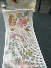 ancienne bande de tapisserie  sur canevas à faire  époque 1900/1930