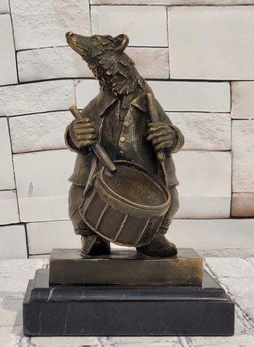 Sculpture ours bronze - sculpture, en