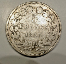 5 FRANCS LOUIS PHILIPPE 1833 L