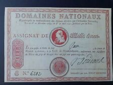 118) 1000 Livres Domaines Nationaux  FRANCE 1789. Faux moderne.