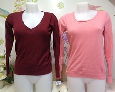 Lot vêtements occasion femme : Pulls fins " Camaïeu - Cache cache " - T : 38 / 2