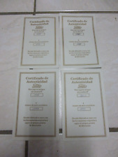 Lot de 4 certificats d'authenticités - Jouet mécanique train Paya  -