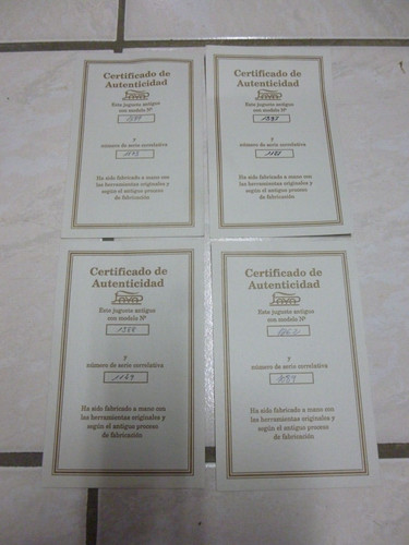 Lot certificats - 4,