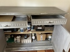 Meuble Style Henri II , Relooké Et Patiné En Gris Et Blanc, Dimension 140 Cm