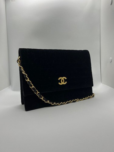 Sac chanel vintage velours - en,
