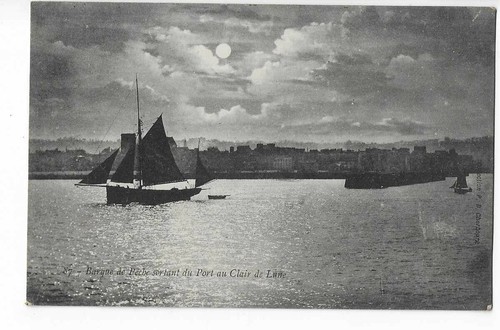 Barque peche sortant du - ,