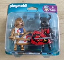 Playmobil  5815 Duo De Chevaliers Licorne Et Dragon Moyen Âge Château 