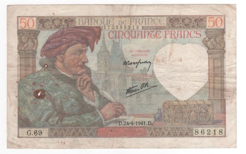 Billet francs jacques - billet,