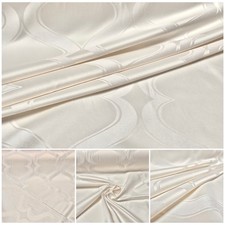 Tissu Jacquard Clair Crème Brillant Double Face Au Mètre Nappe Rideau