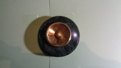 Sonnette ronde marbre - ronde, vert