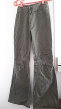 Pantalon treillis kaki pattes d'éléphant T 32/34