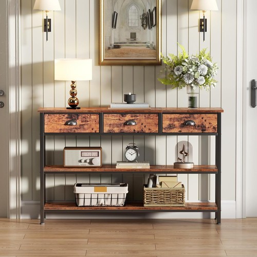 Long console table with - console,