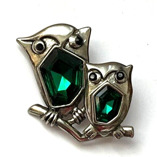 Broche vintage hibou chouette - broche,