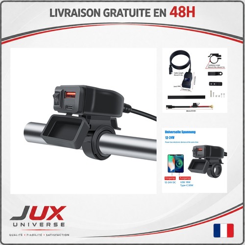 Chargeur usb moto 48w - chargeur,