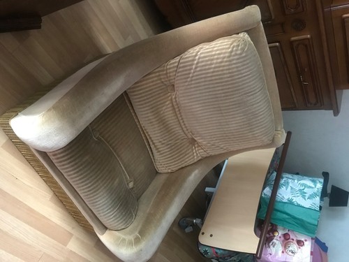 Fauteuils velours usés - velours,