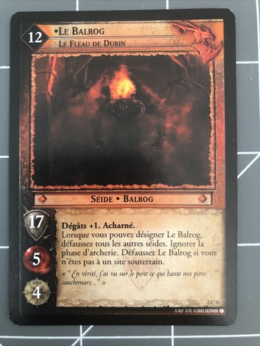 Lotr tcg balrog le fleau - balrog,,