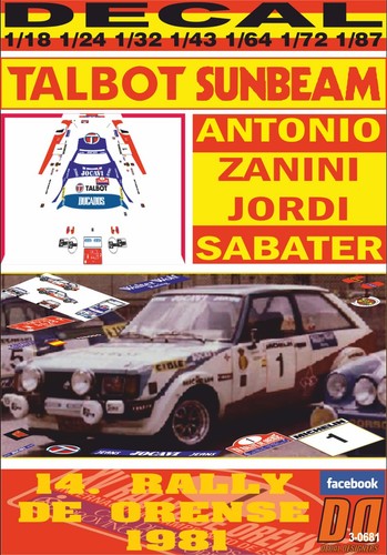 Decal talbot sunbeam lotus - talbot,