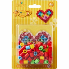 HAMA petit assortiment avec maxi perles et plaque à crayons