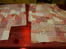 patchorck style liberty   tissu coton 50x50cm 2piéces rose parme neufs 