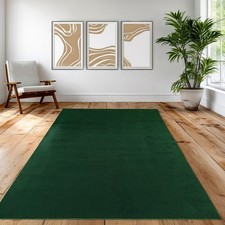 Tapis vert doux et confortable aspect naturel lavable