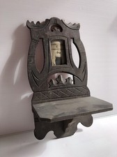 Ancienne petite étagère en bois sculpté lumignon cierge 