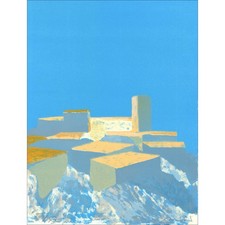 MÜHL Roger - Lithographie originale "Provence : Les villages sont construits sur
