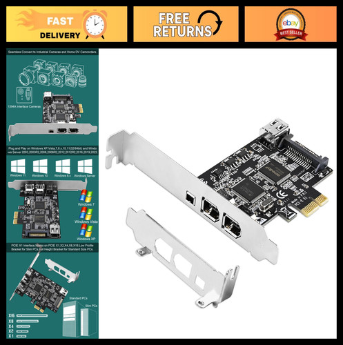 Port pcie firewire 400 card - 4-port,