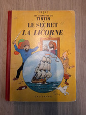 BD Album TINTIN "le secret de le Licorne" 1947 édition 1956  3 ème trimestre