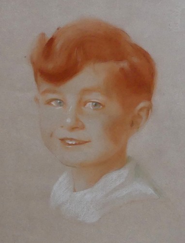 Grand dessin ancien portrait - dessin,