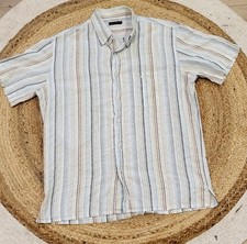 Chemise homme Mise au Green - Taille L - Beige Clair - Rayures - Très bon état-