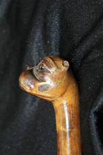 Ancien Canne En Bois Avec