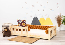 Lit enfant simple  avec barrières 90x190cm