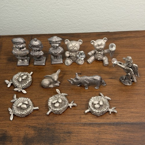 Vintage lot pewter - 12,