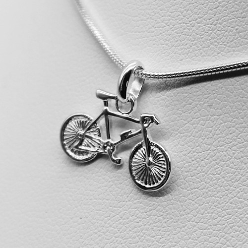 Pendentif vélo argent - pendentif,