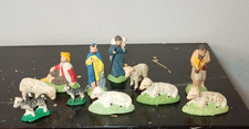Anciens Santons DEVINEAU "5 MOUTONS - 4 BERGERS - 2 CHIENS " - Taille 2