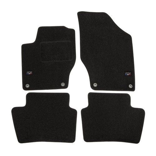 Logo tapis sol noir velours - logo,