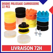 Kit 22pcs Disque Polissage Lustrage Carrosserie Voiture Tampon Éponge Diam 80mm
