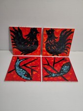 4  Carreaux ancien faïence