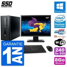 PC Tour HP ProDesk 600 G1 Ecran 19" G3220 RAM 8Go SSD 240Go Windows 10 Wifi