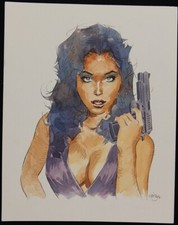 THOMAS FRISANO Grand dessin original couleur 2 SIGNÉ Années 2010 Parfait état