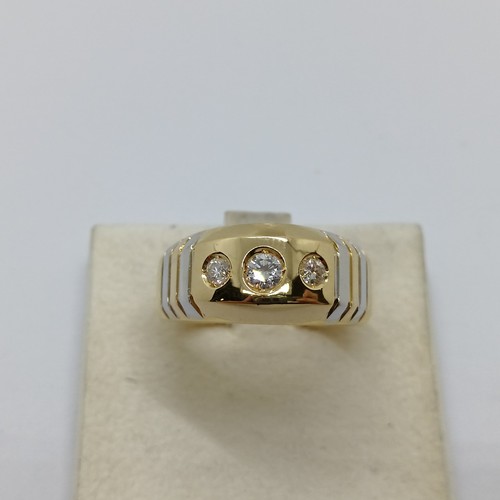 Bague homme 18kt avec - 18kt,