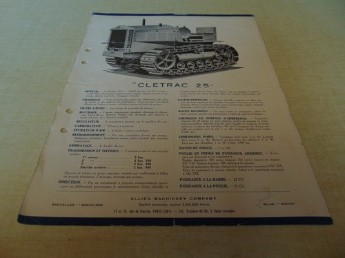 Prospectus brochure tracteur