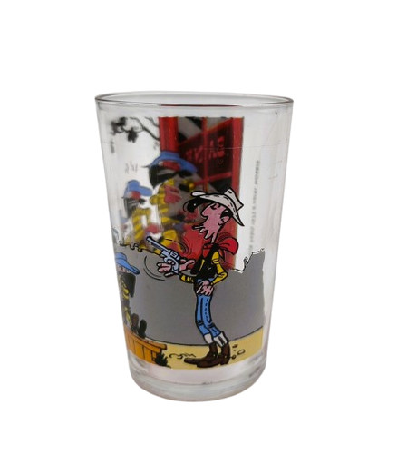 Verre lucky luke ancien - verre,