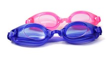 Lunettes de natation professionnelles avec couche antibuée / bleu ou rose / réglables