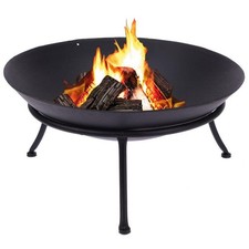 Brasero de Jardin Fonte Noir 57cm Design Sécurisé Décoratif