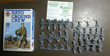 FIGURINES VINTAGE AIRFIX OTAN GROUND CREW HO/OO MODEL 01758-5 (1981) NEUF